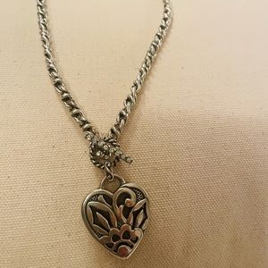 Brighton vintage silver heart necklace